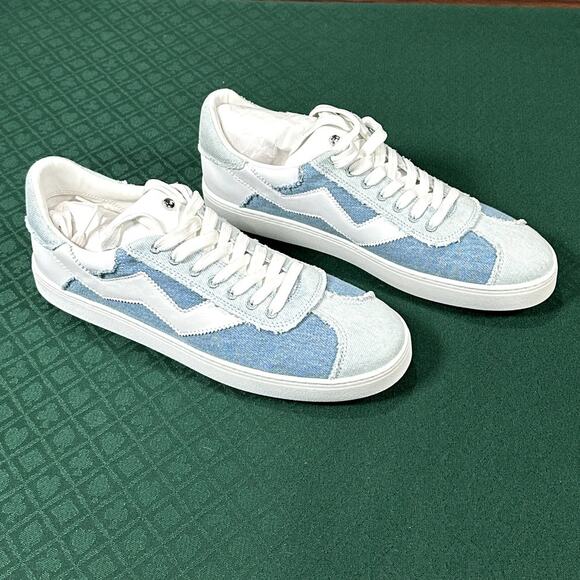 Stuart Weitzman Daryl Sneakers Denim & White NIB Size EU 40 / US 9.5 - Picture 1 of 5